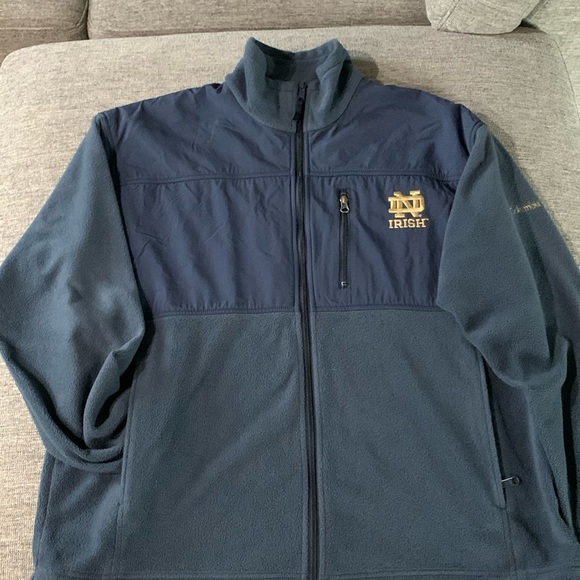 Columbia Navy Notre Dame Fighting Irish Full-Zip Jacket - Picture 1 of 6